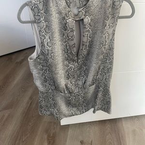 BCBG snakeskin chiffon top